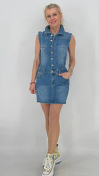 Jeans Kleid, blau - By Elena FashionBy Elena Fashion