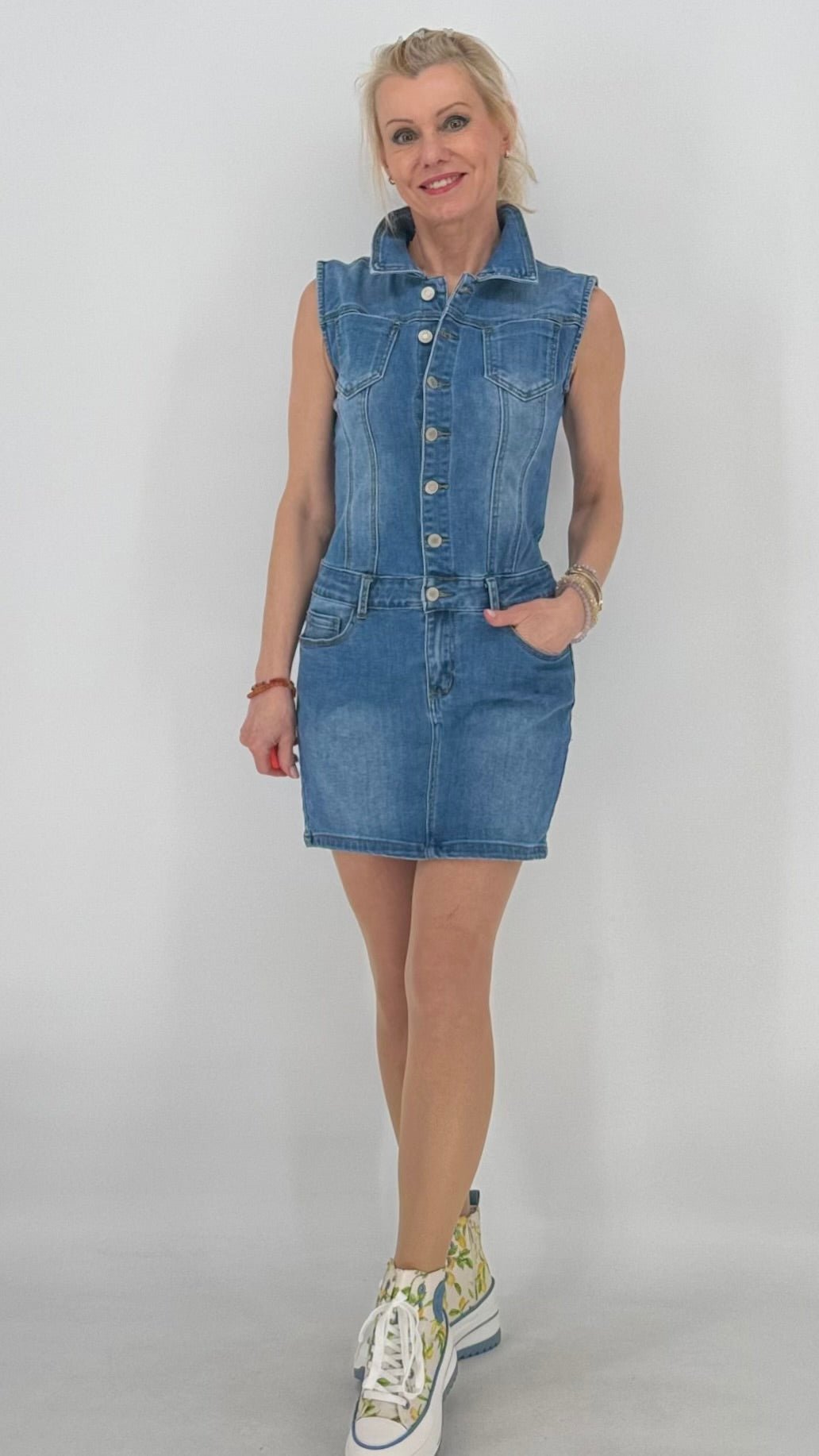 Jeans Kleid, blau - By Elena FashionBy Elena Fashion
