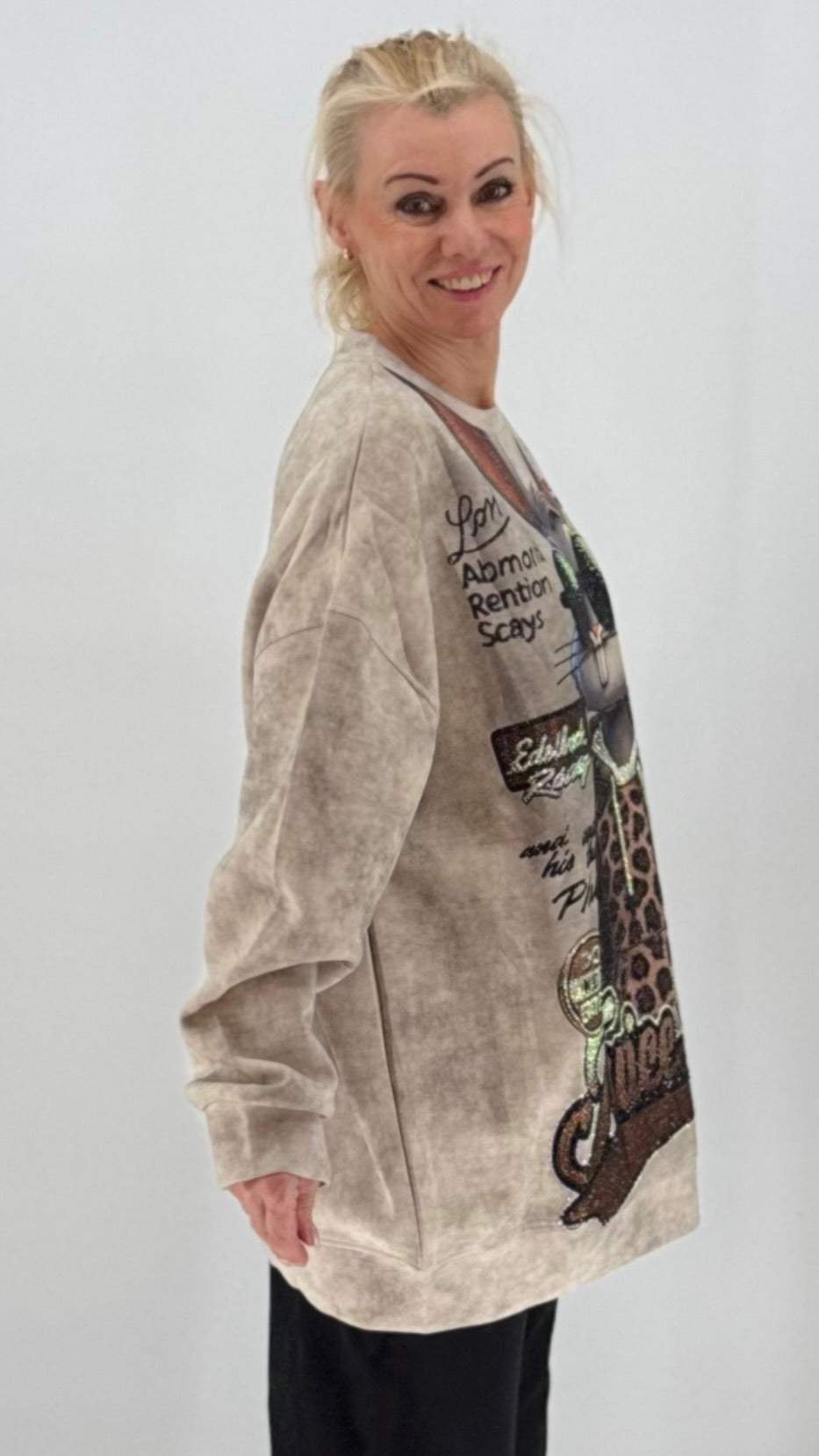 Oversized Sweatshirt mit Statement-Print