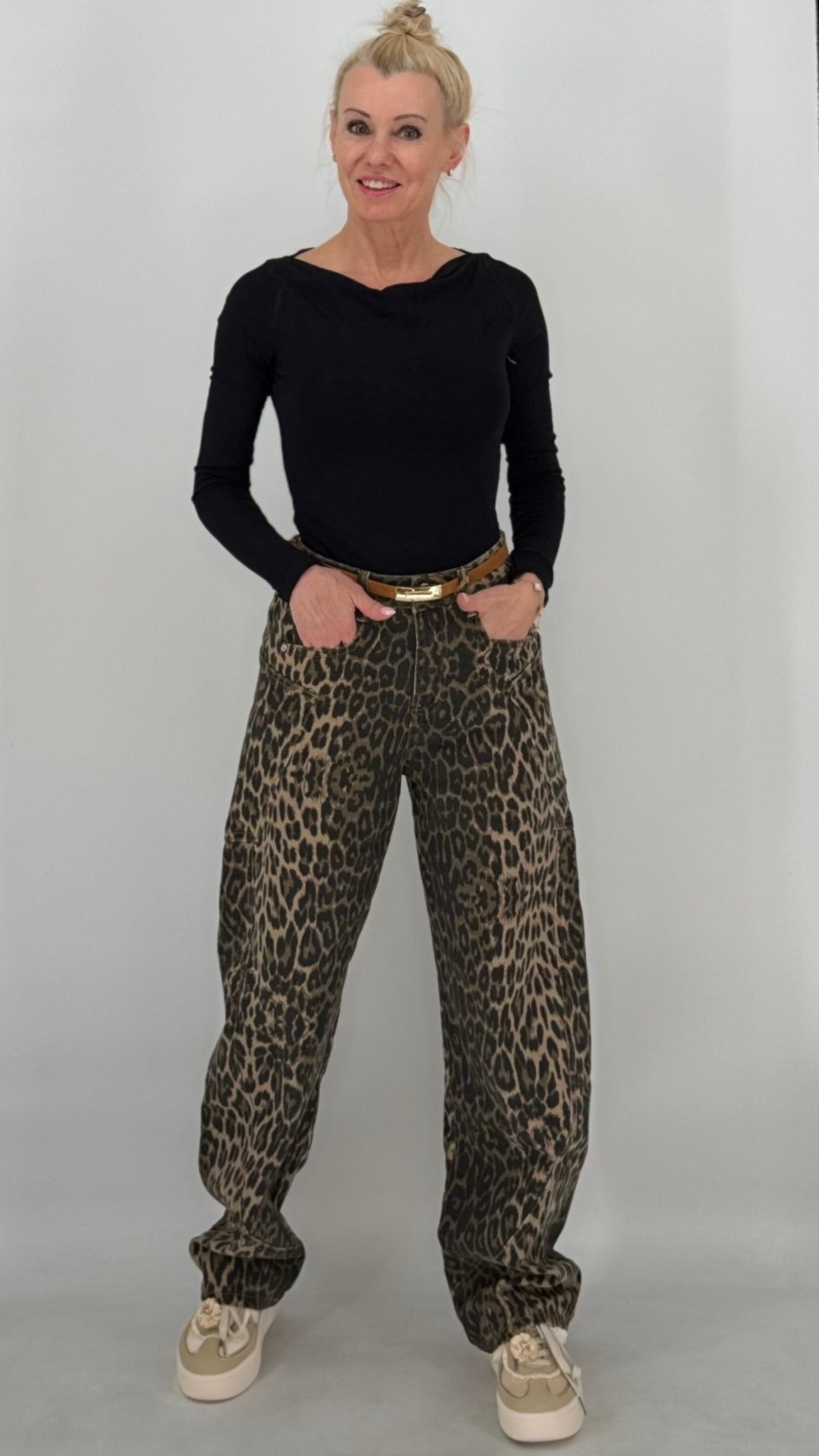 Leo-Hose im lässigen Wide-Leg-Schnitt