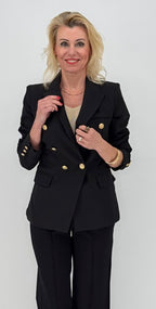 Blazer schwarz mit goldenen Knöpfen