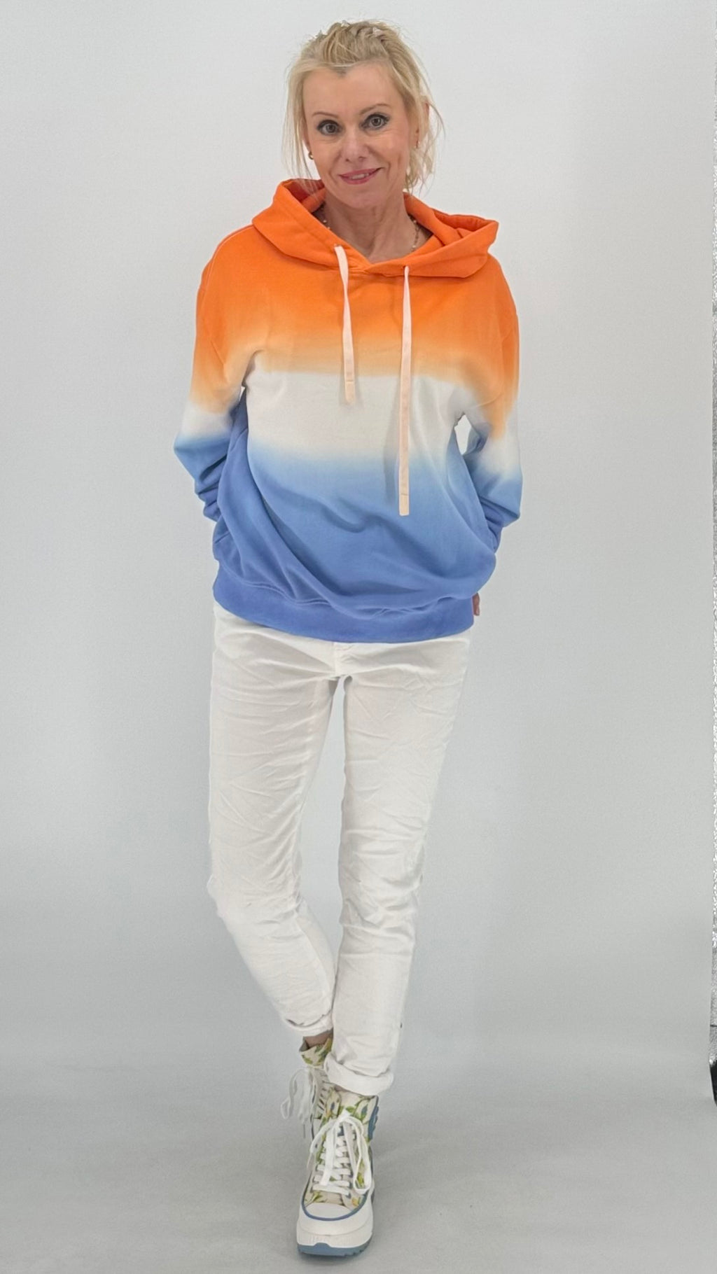 ESViViD Hoodie orange/weiß/blau - By Elena FashionBy Elena Fashion