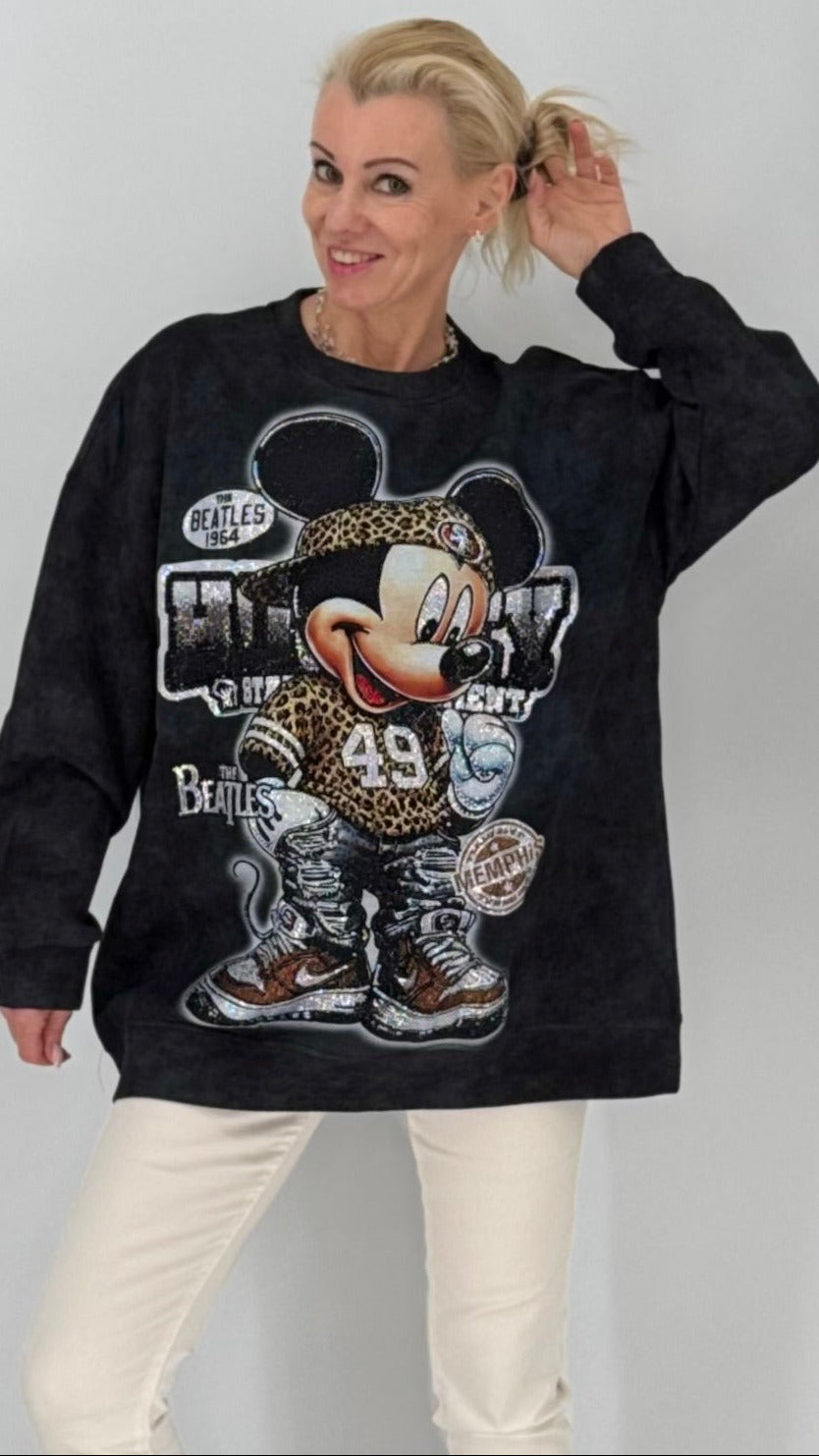 Oversize Sweatshirt „Maus 49“ – lässiger Statement-Look