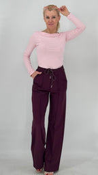 Basic langarm Shirt, schwarz, rot, gelb, rosa, mint
