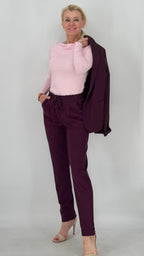 Basic langarm Shirt, schwarz, rot, gelb, rosa, mint