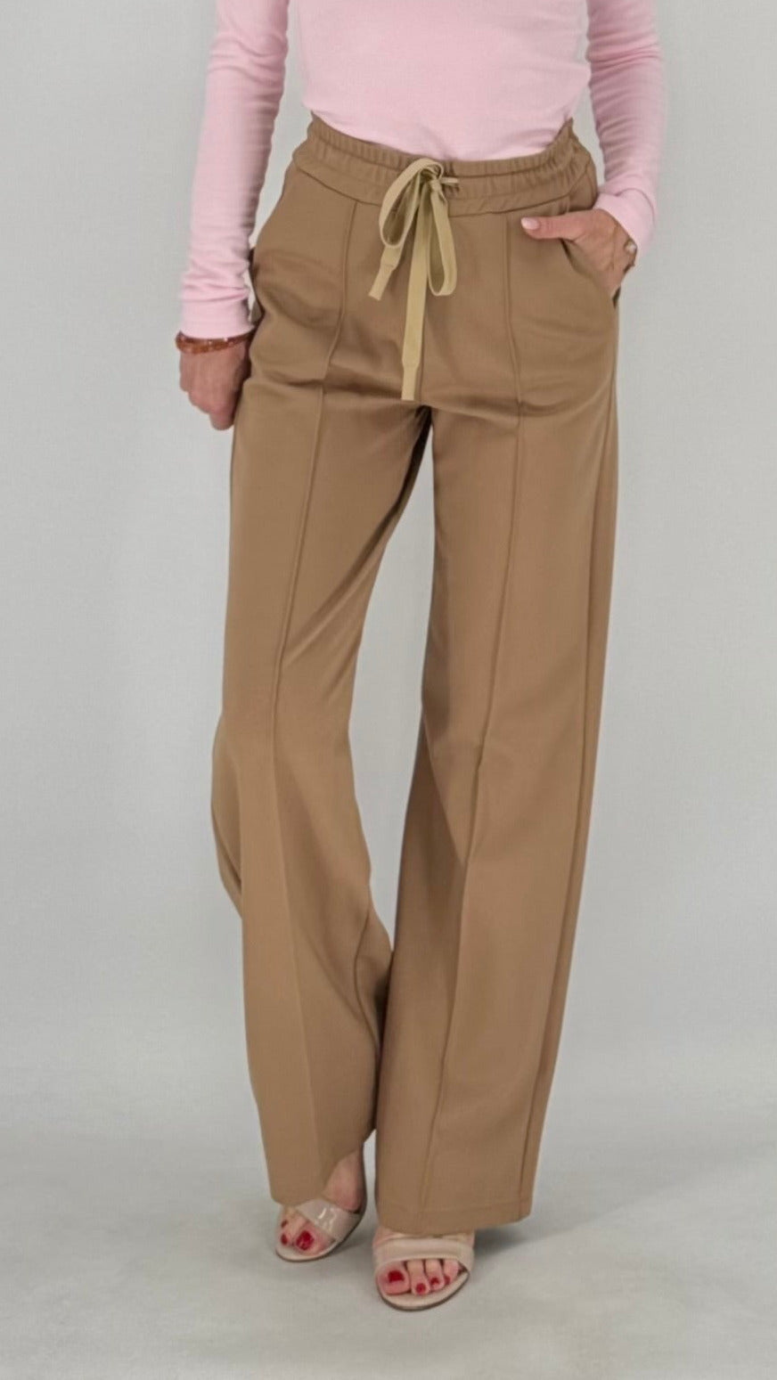 ESViViD Hose mit genähter Bügelfalte, camel