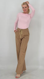 ESViViD Hose mit genähter Bügelfalte, camel