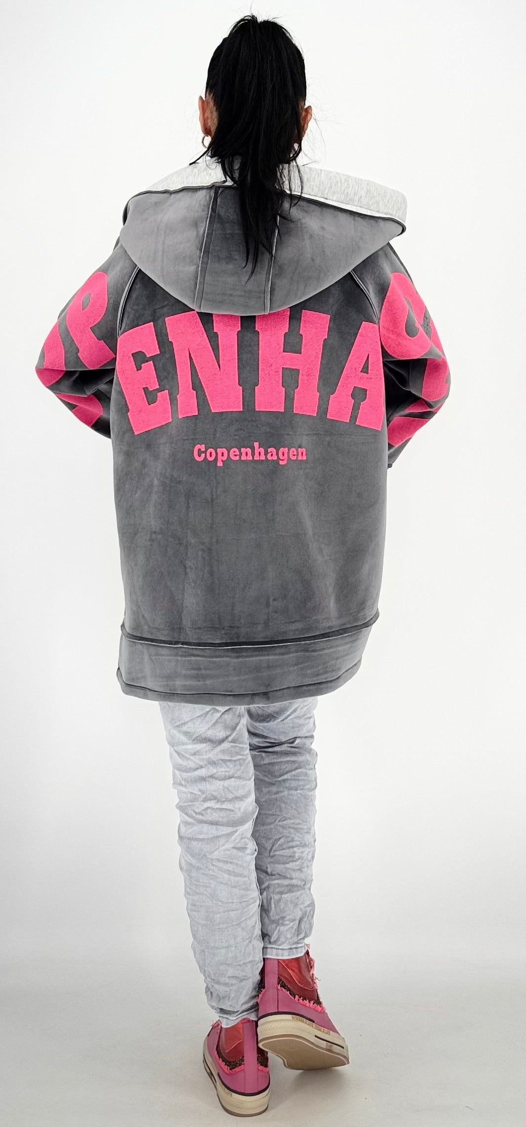 Jacke, "Copenhagen", orange, grün, braun, grau