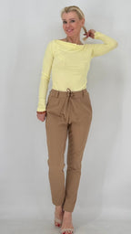 Basic langarm Shirt, schwarz, rot, gelb, rosa, mint