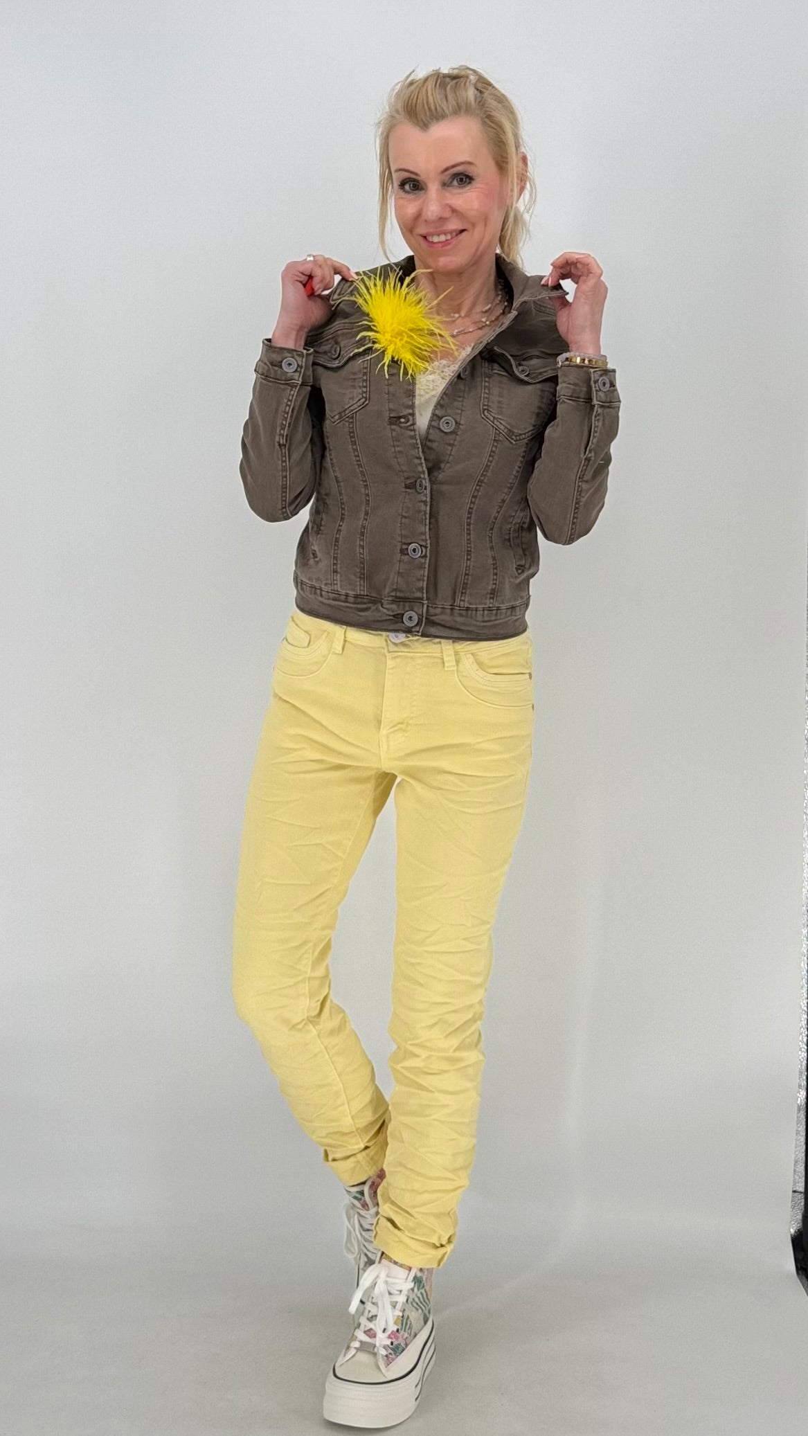 Jeans Jacke "light Denim", braun - By Elena FashionBy Elena Fashion