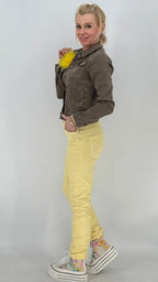 Jeans Jacke "light Denim", braun - By Elena FashionBy Elena Fashion