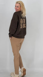 Pullover "La vie en rose", creme, braun