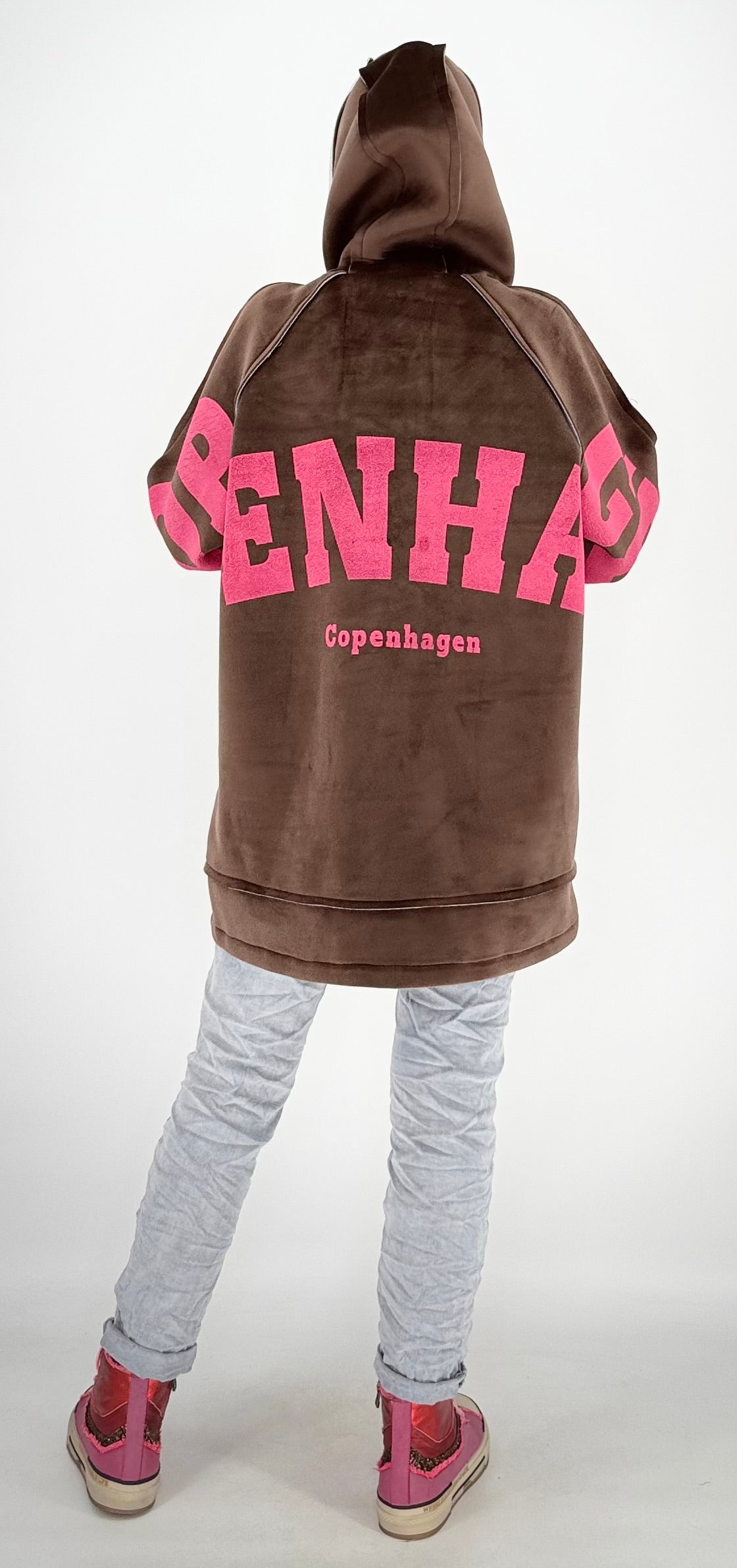 Jacke, "Copenhagen", orange, grün, braun, grau