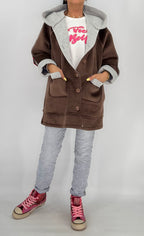 Jacke, "Copenhagen", orange, grün, braun, grau