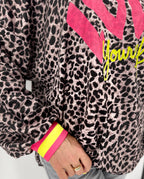 Leo Sweatshirt, "LOVE", beige, rosa, beige, blau