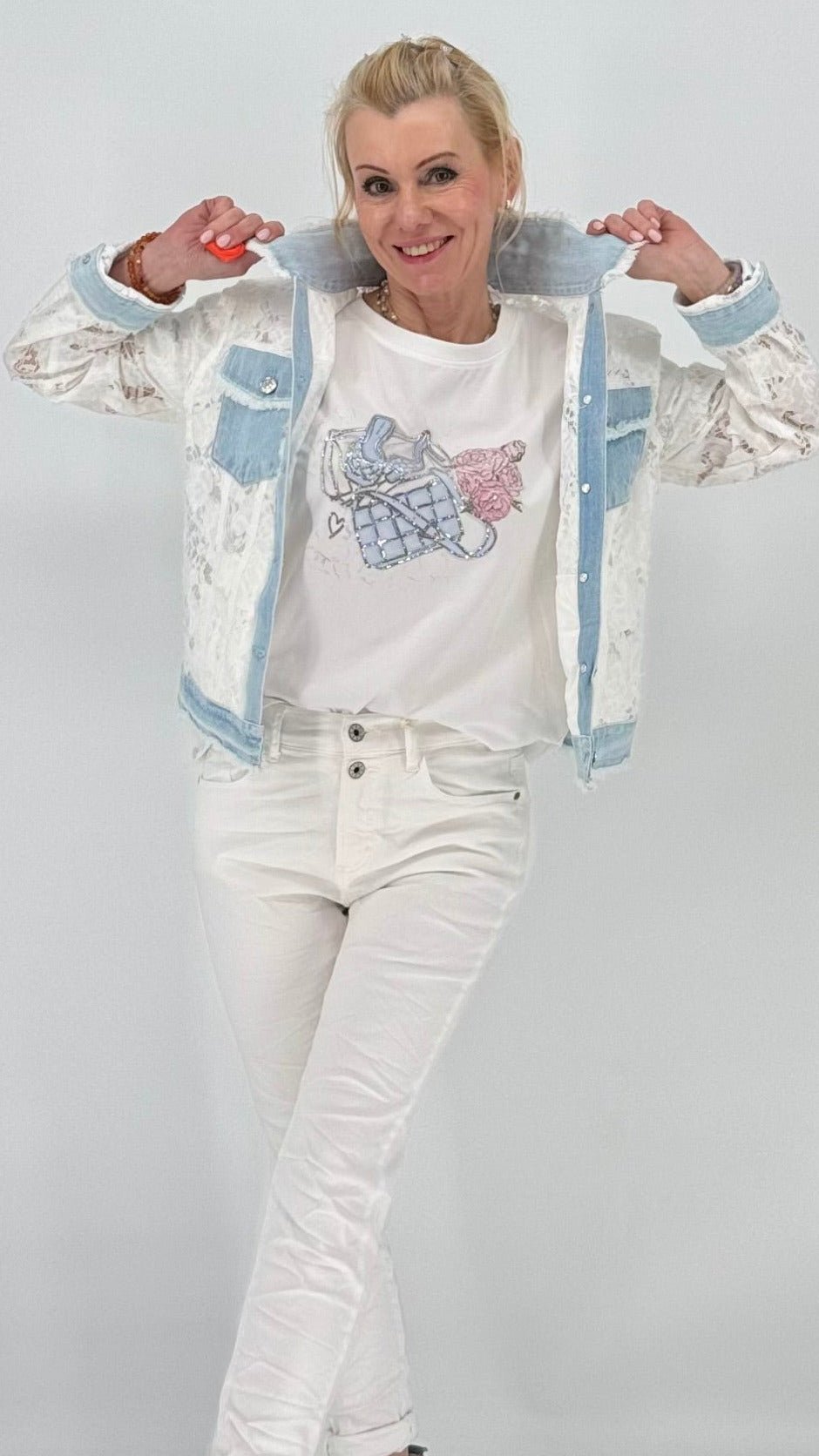 Jacke aus Spitze und Denim - By Elena FashionBy Elena Fashion