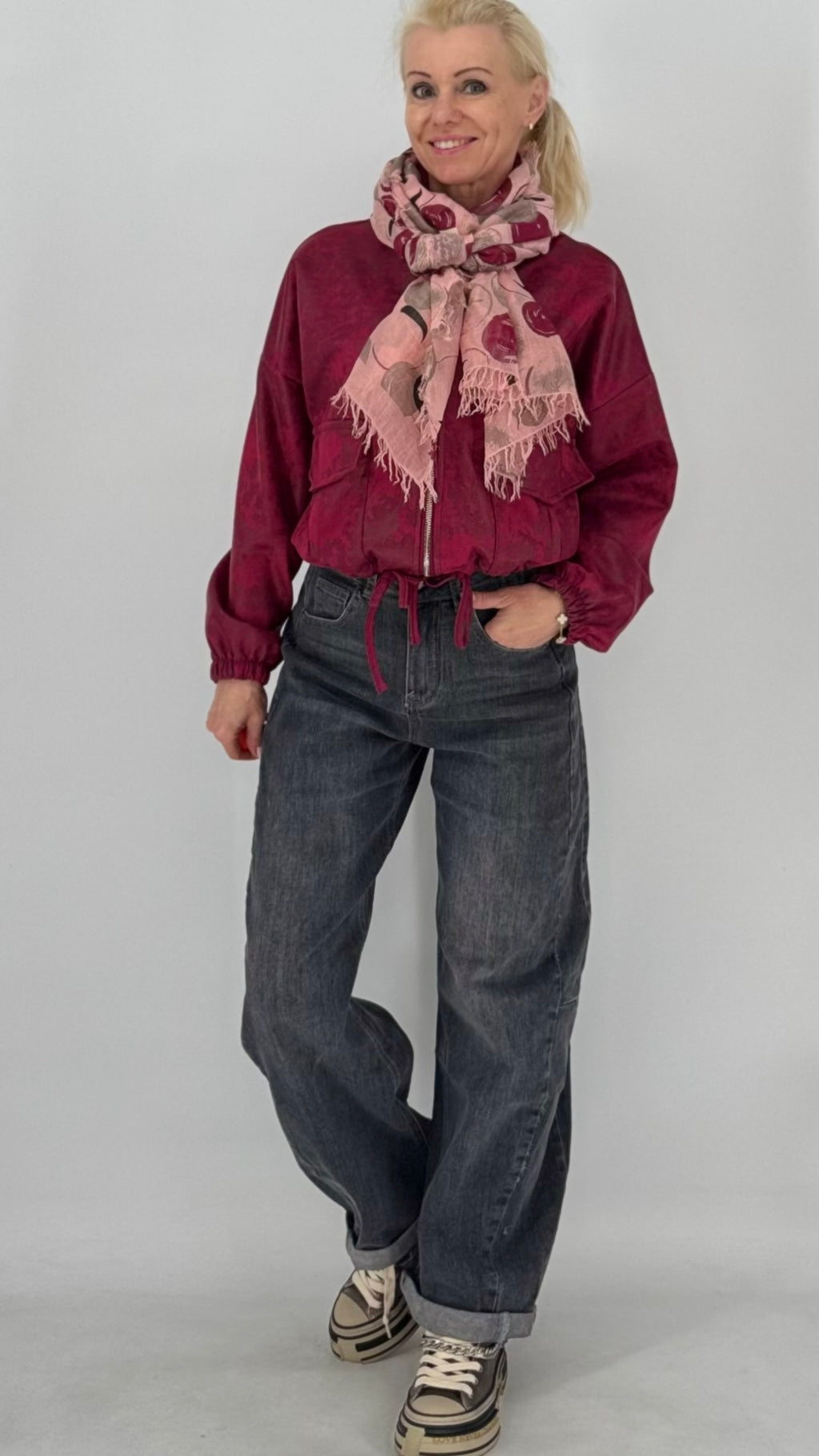 Lässige Wide-Leg Jeans im Vintage-Look