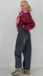 Lässige Wide-Leg Jeans im Vintage-Look