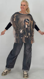 Stylisches Oversize-Shirt mit auffälligem Print