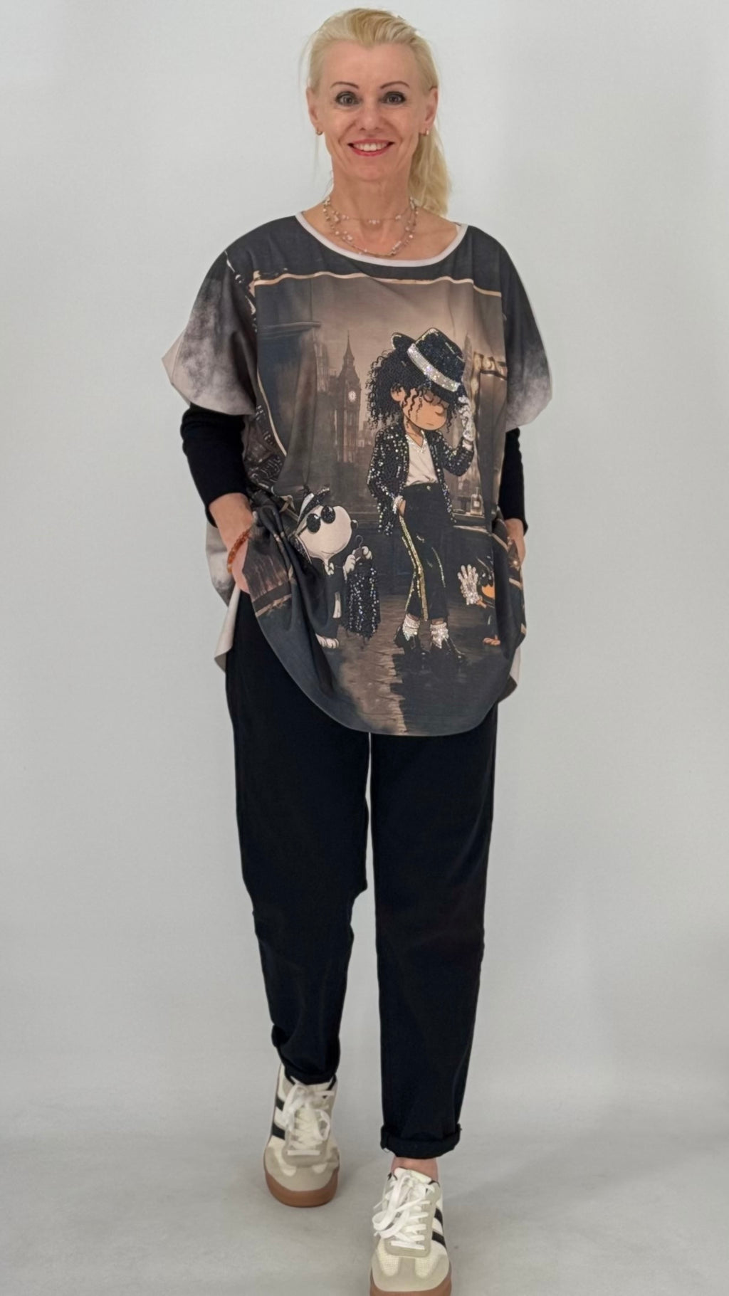 Stylisches Oversize-Shirt mit auffälligem Print