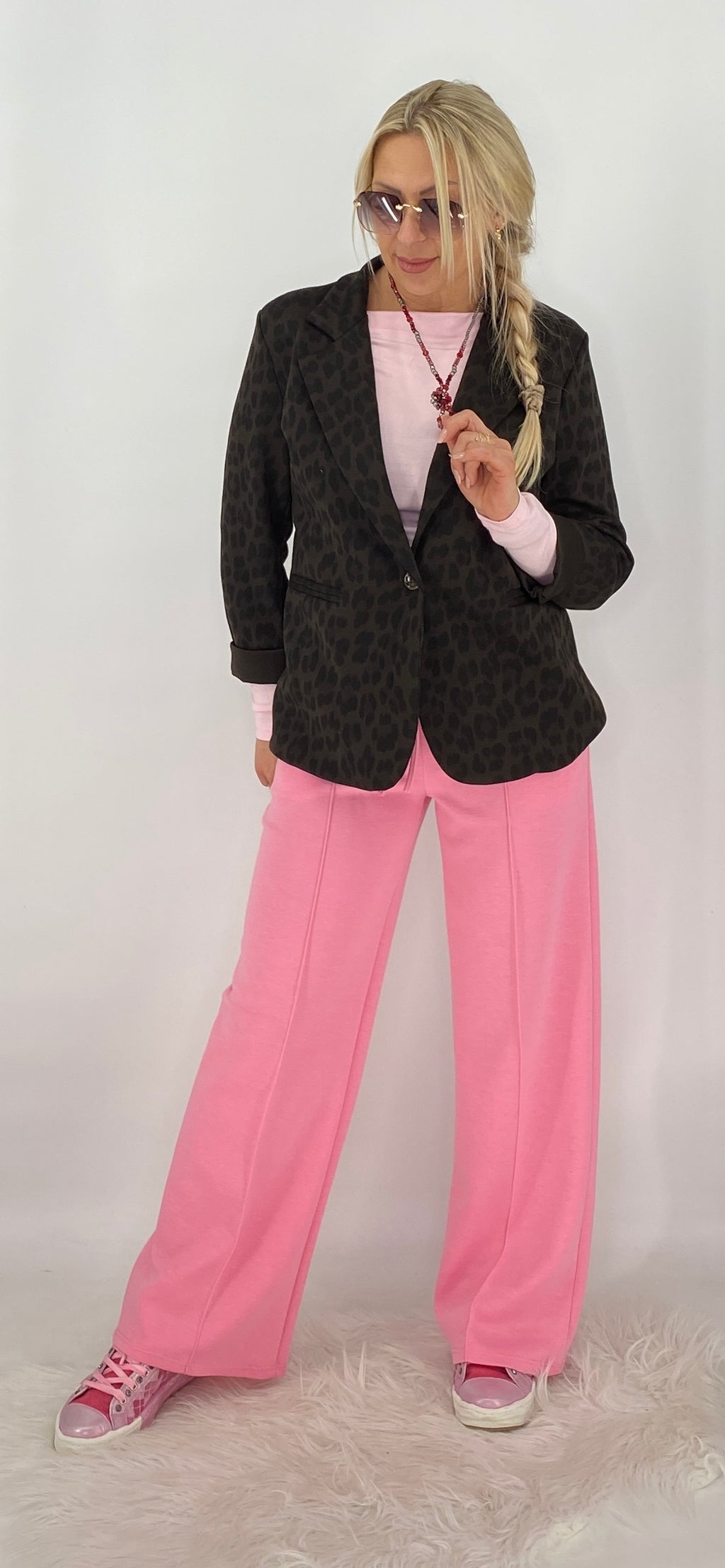 Leo Blazer, braun, bordo, creme