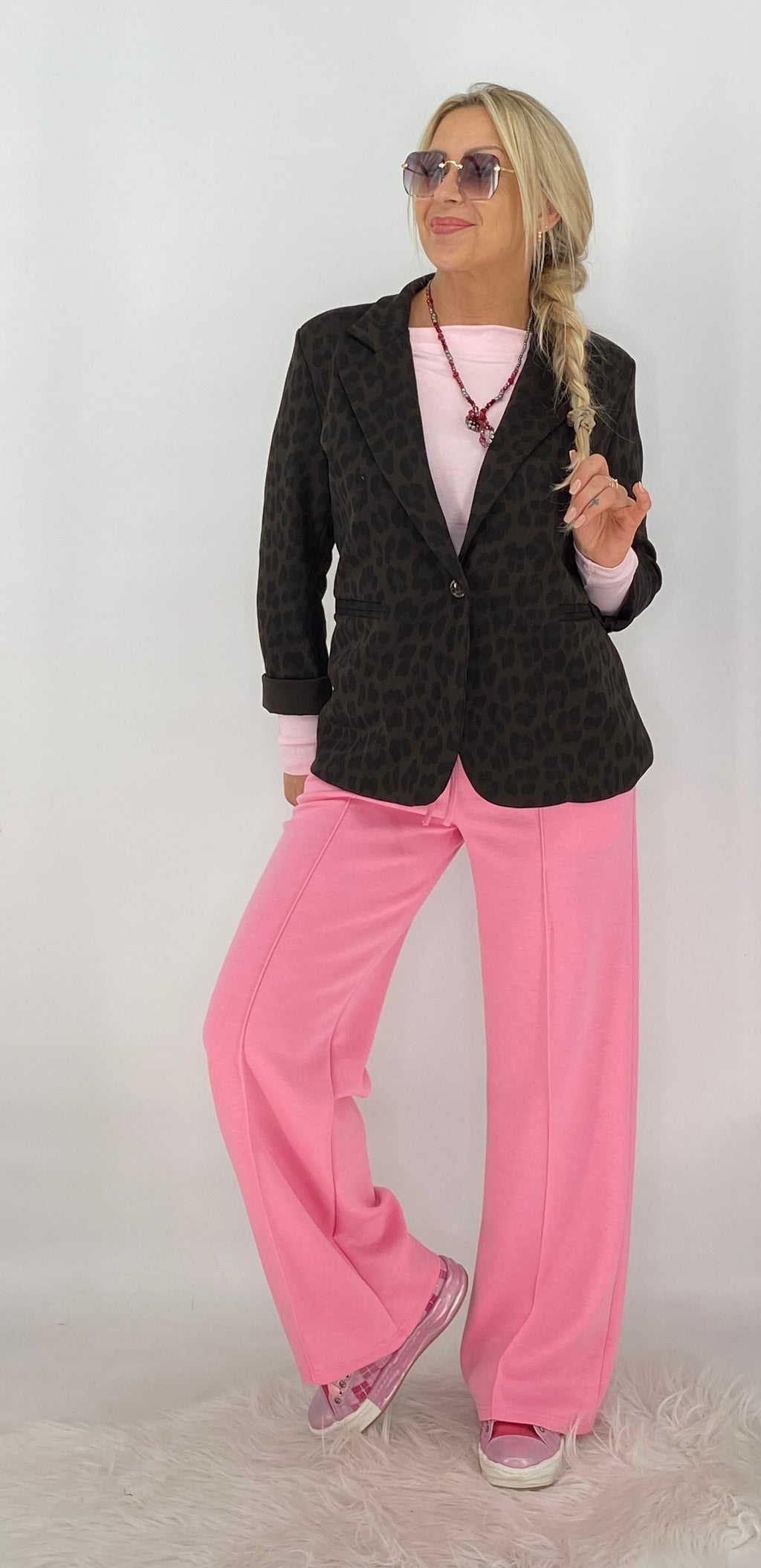 Leo Blazer, braun, bordo, creme