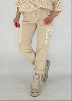 Netz Shirt in Beige