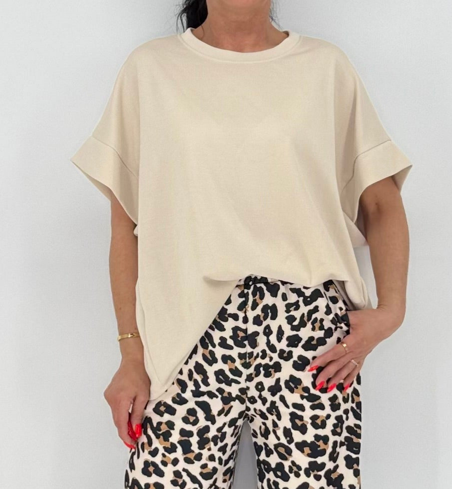 Shirt oversized, beige