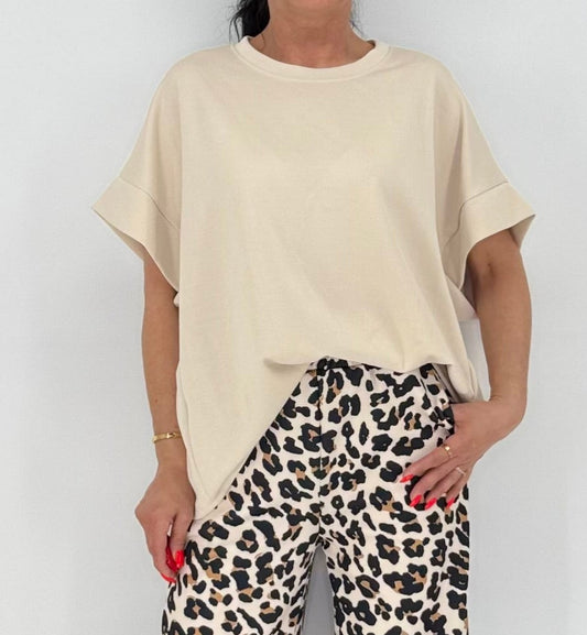 Shirt oversized, beige