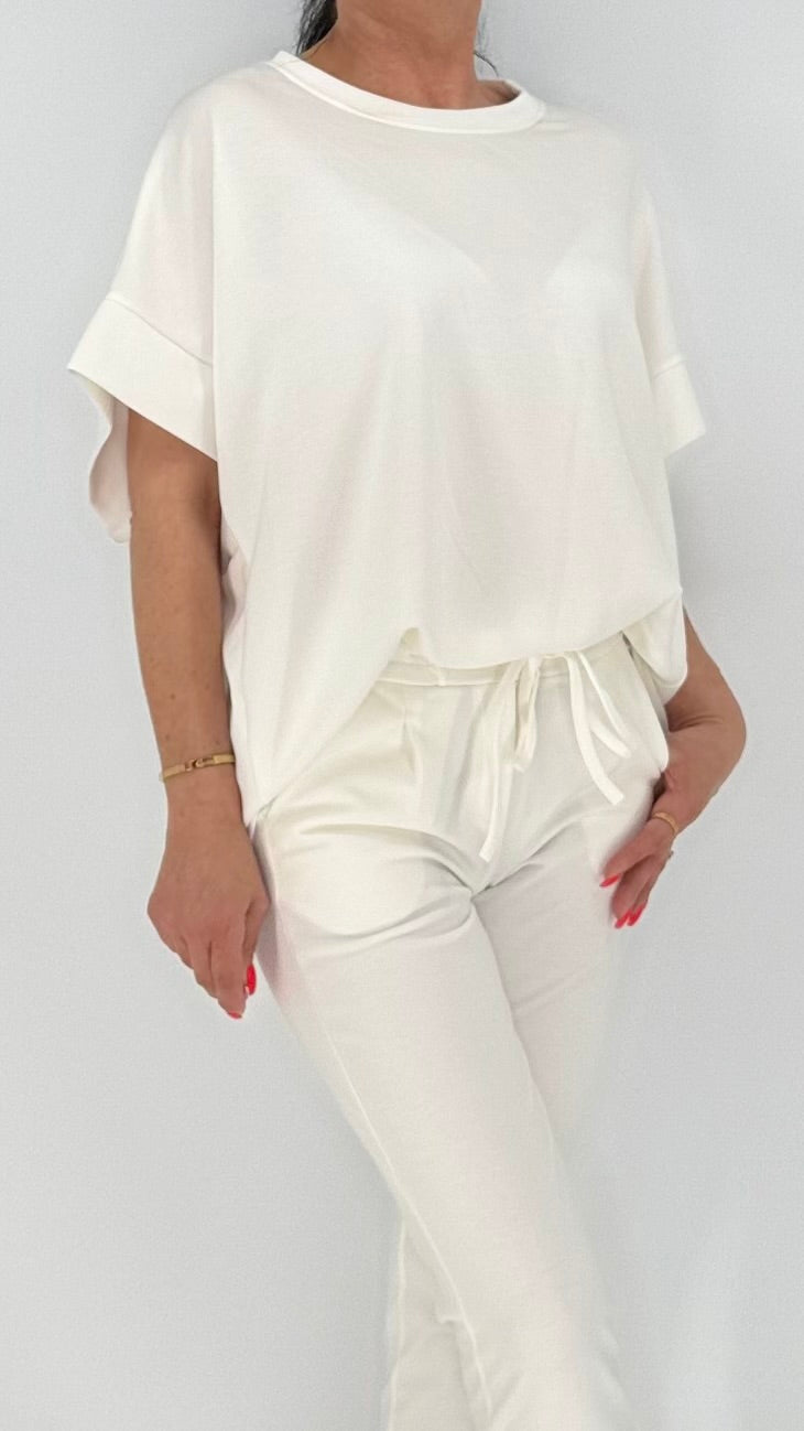 Shirt oversized, weiß