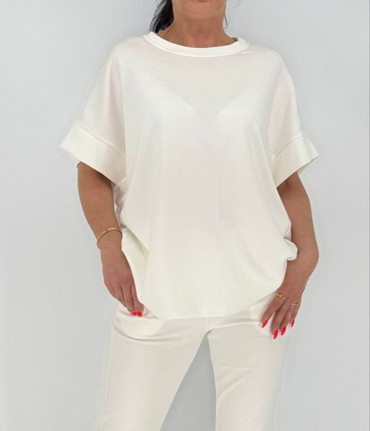 Shirt oversized, weiß