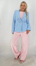 ESViViD Hose mit genähter Bügelfalte in rosa