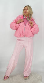 ESViViD Hose mit genähter Bügelfalte in rosa