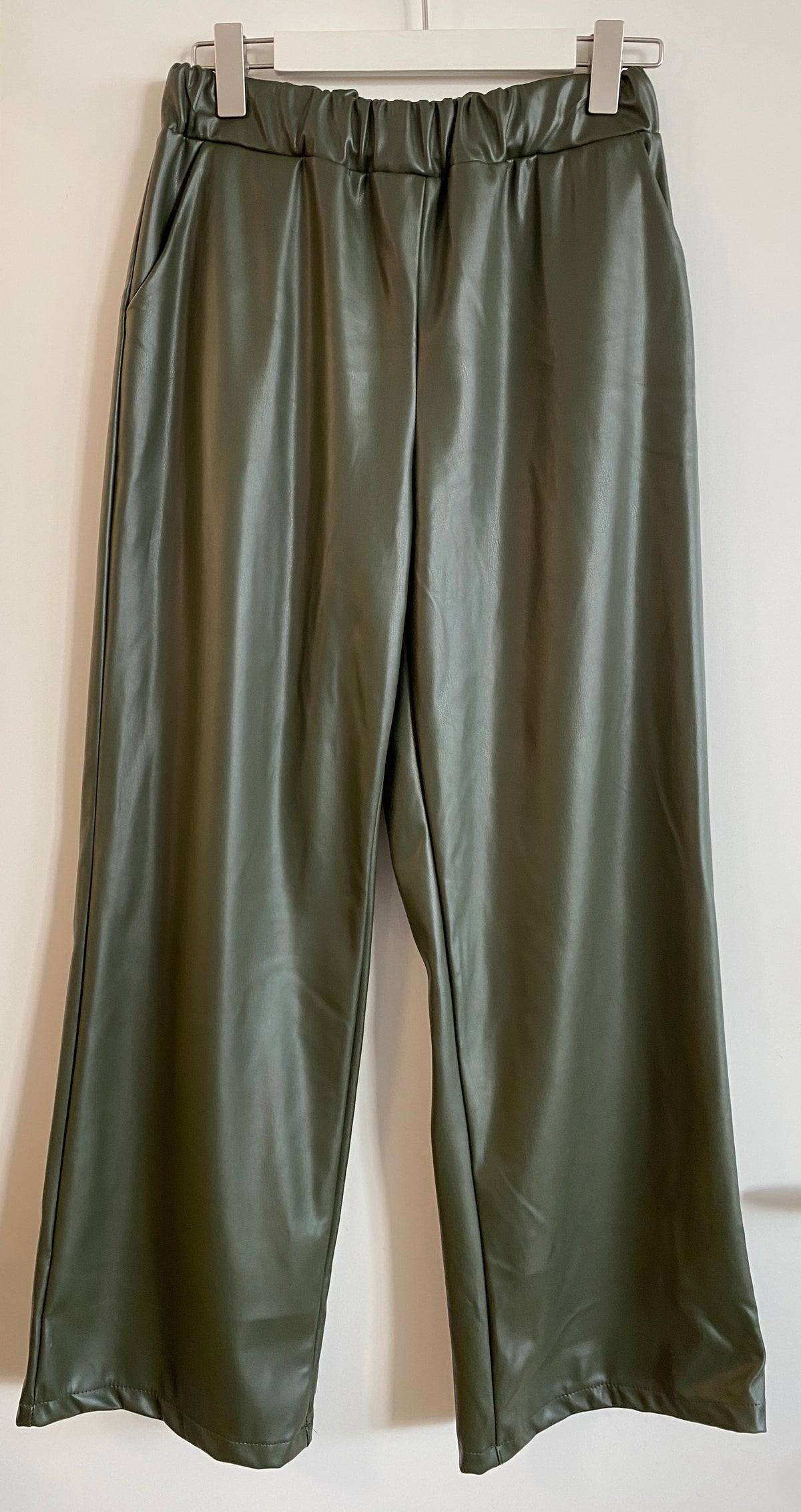 Lederimitat Hose , braun, beige, schwarz, khaki