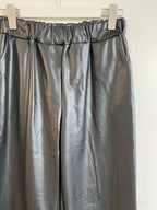 Lederimitat Hose , braun, beige, schwarz, khaki
