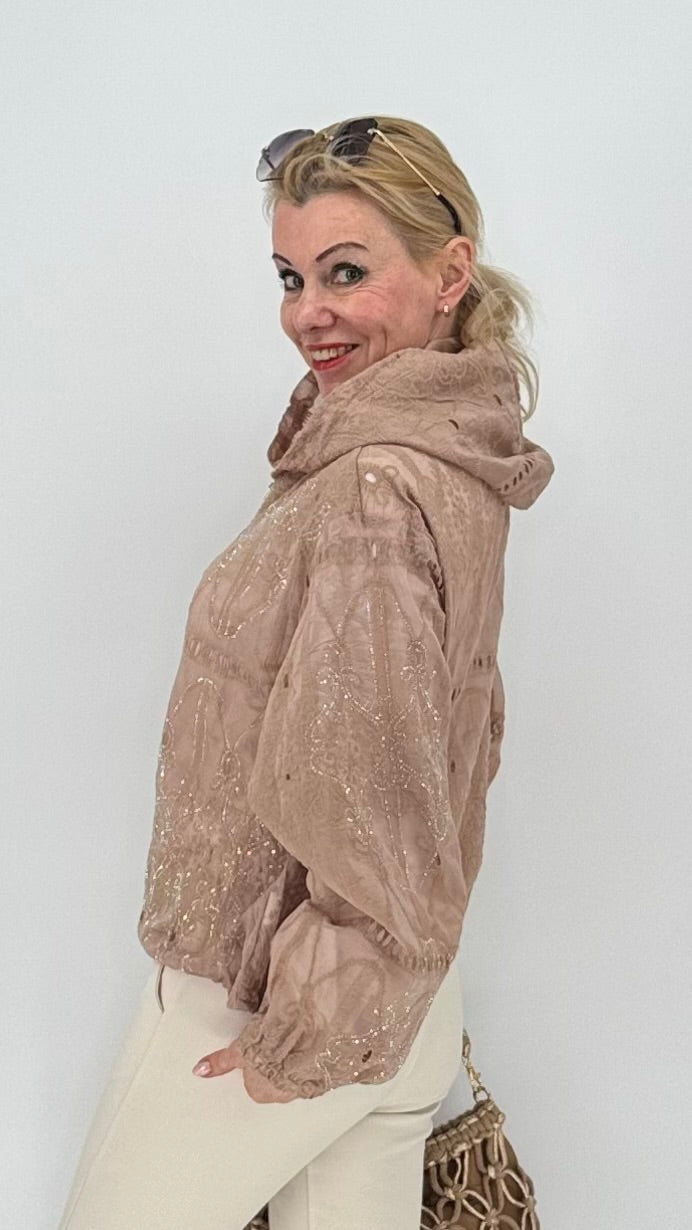 Bomberjacke in "Cappuccino"