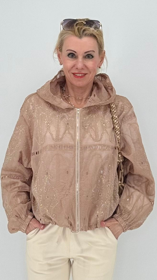 Bomberjacke in "Cappuccino"