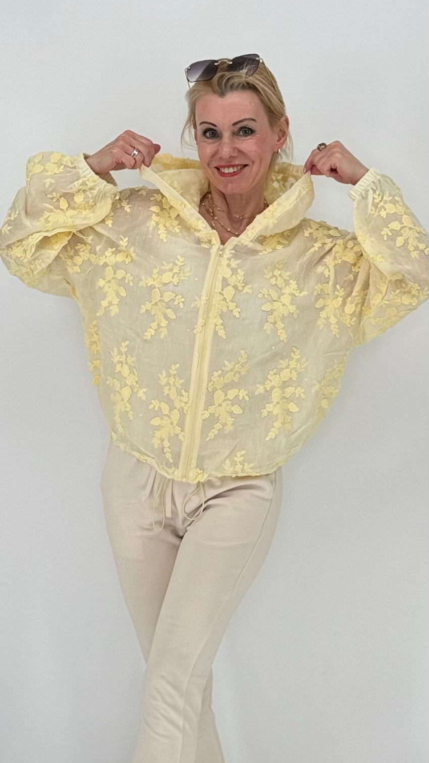 Bomberjacke in Rosa, Gelb, Babyblau