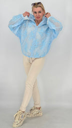 Bomberjacke in Rosa, Gelb, Babyblau