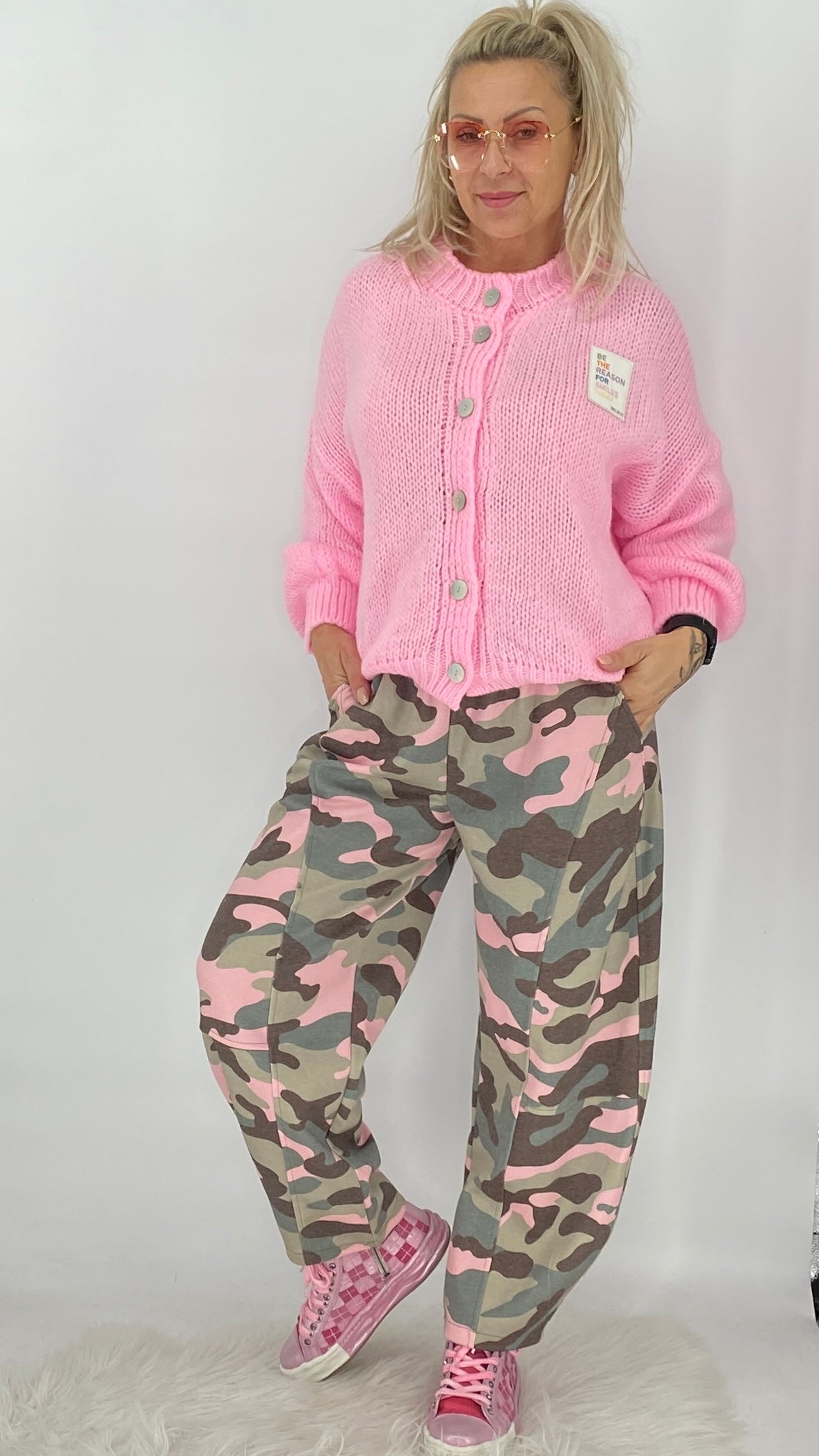 Camouflage-Hose in Pink