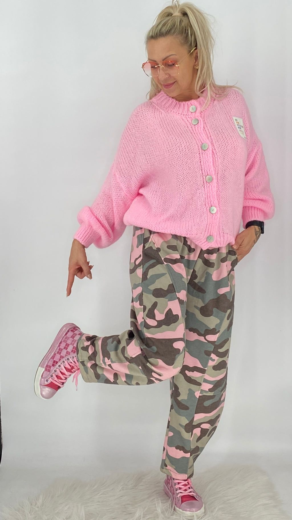 Strickjacke in Pink
