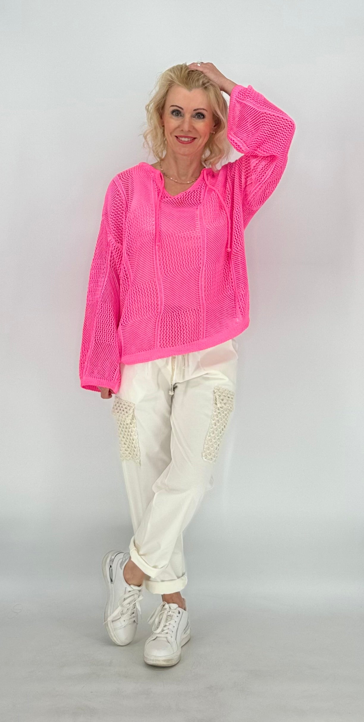 Netz Shirt in neonpink
