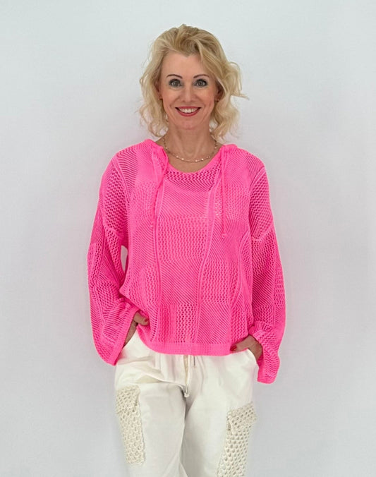 Netz Shirt in neonpink
