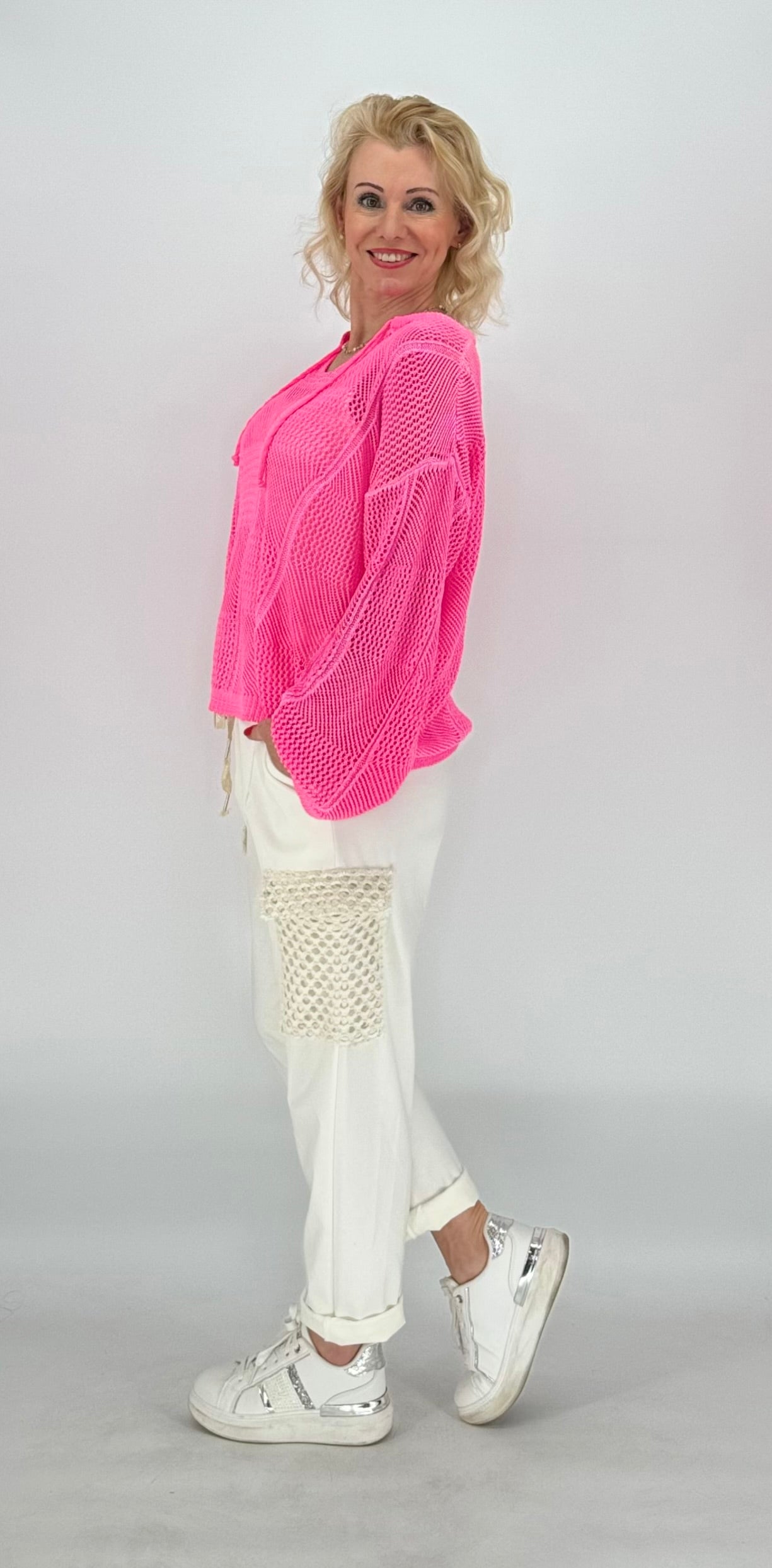 Netz Shirt in neonpink