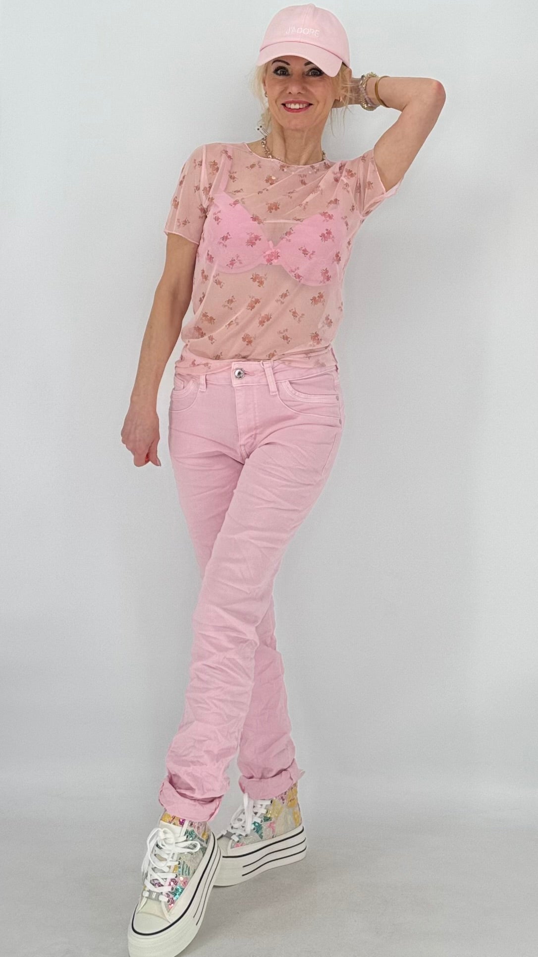 Jeans, Jewelly in Rosa, Weiss, Beige - By Elena FashionBy Elena Fashion