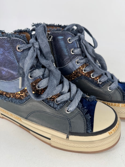 Sneaker Rebecca White Boots XY51-6 blau