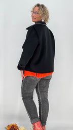 Jacke "City Style", schwarz, pink