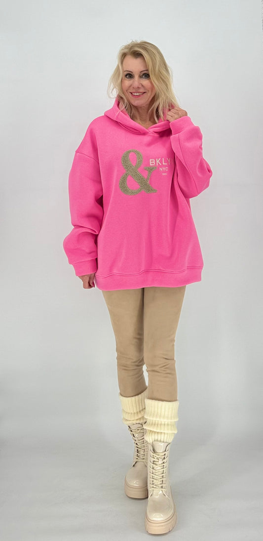 Hoodie "&" pink