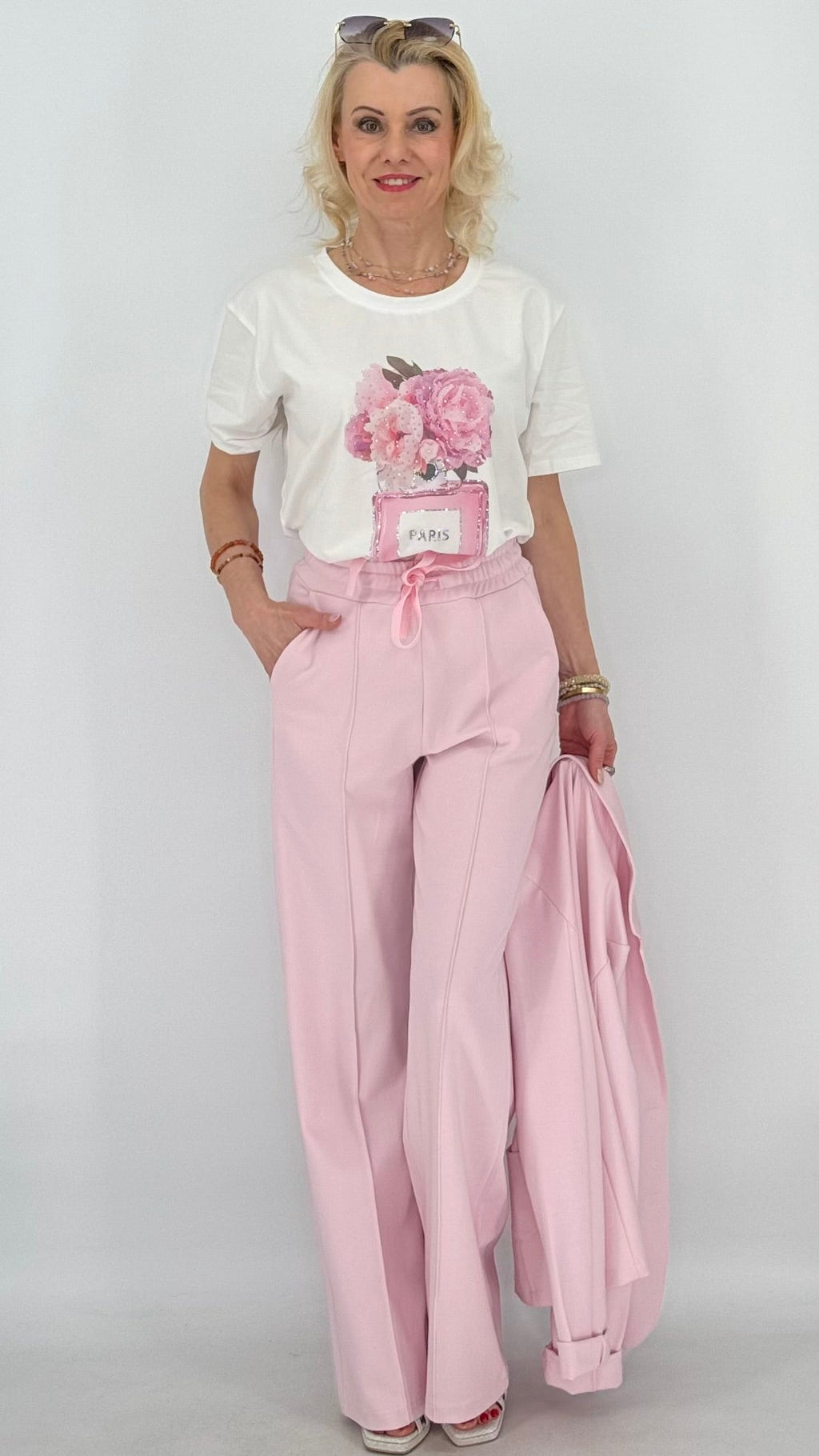 ESViViD Hose mit genähter Bügelfalte in rosa - By Elena FashionBy Elena Fashion