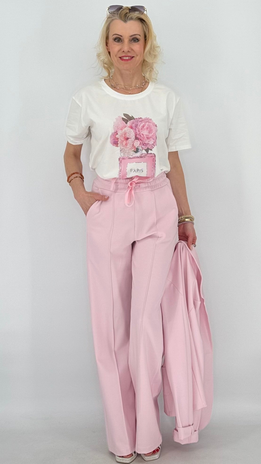 ESViViD Hose mit genähter Bügelfalte in rosa - By Elena FashionBy Elena Fashion
